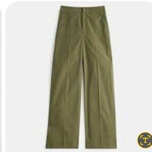 J. Crew Olive Wide Leg Pants